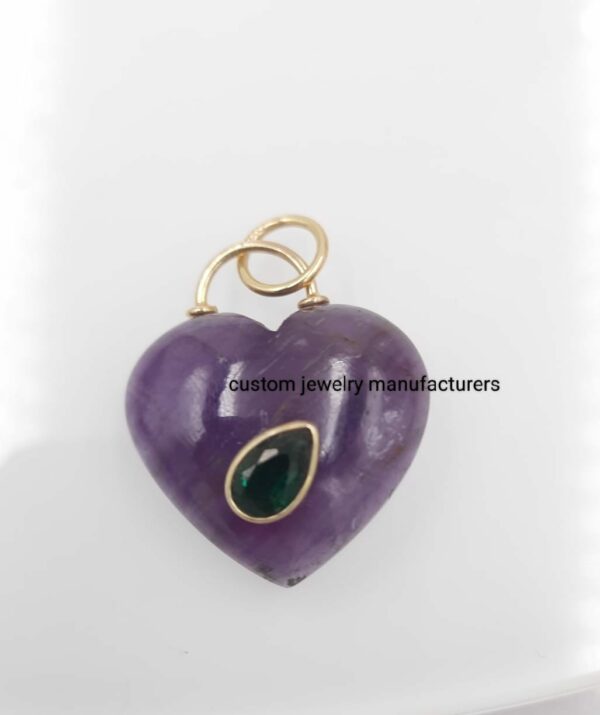 Gemstone Heart Pendant