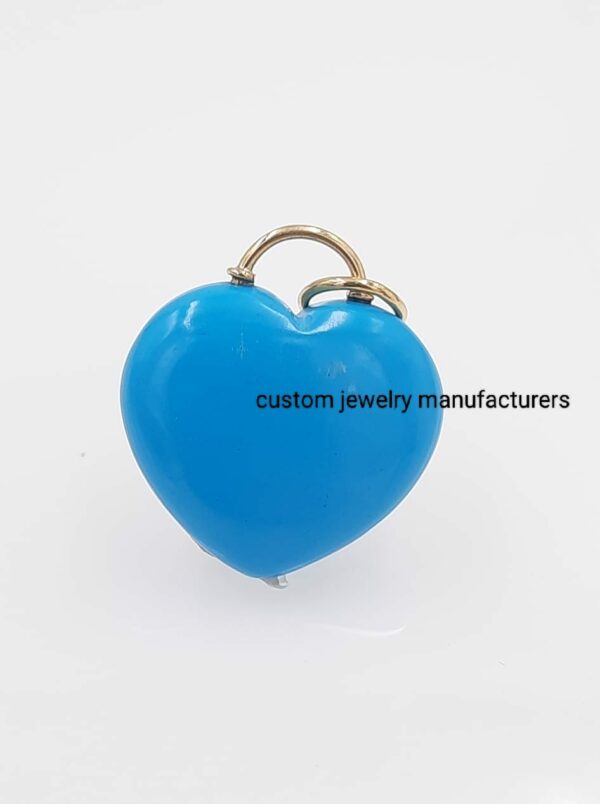 Gemstone Heart Charm Pendant - Image 3