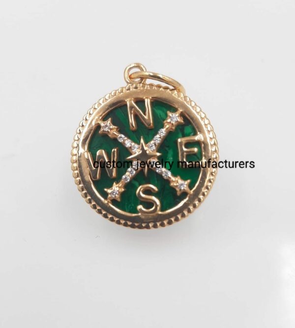 Malachite Compass Pendant, - Image 11