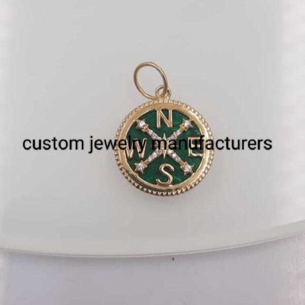 Malachite Compass Pendant, - Image 5