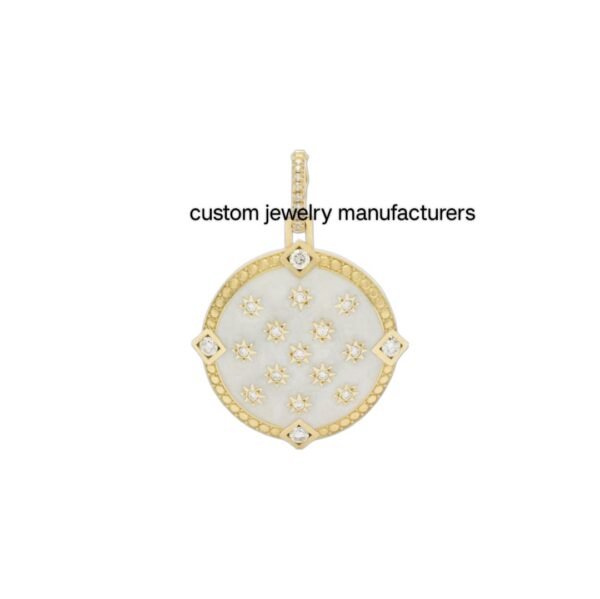 925 Silver Gold Star Diamond Mother Of Pearl Necklace